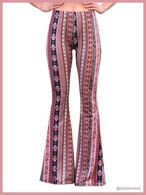 High Waist Boho Bell Bottom Yoga Pants Stretch Flare Lounge Pants